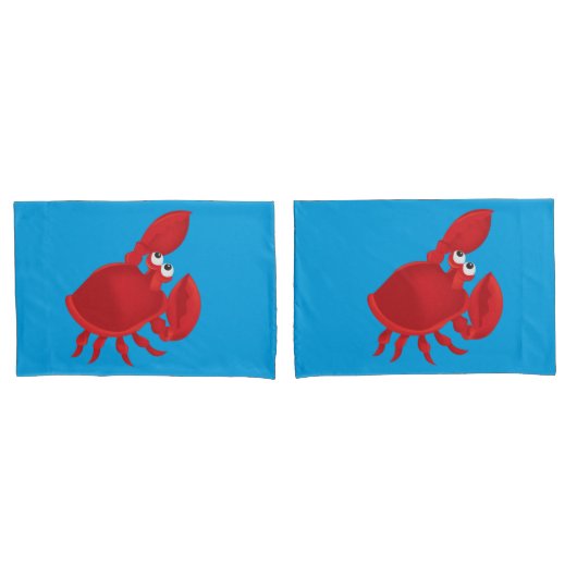 Cartoon krab kussensloop (Voorkant-Set)