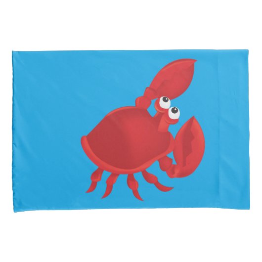 Cartoon krab kussensloop (Voorkant-Rechts)