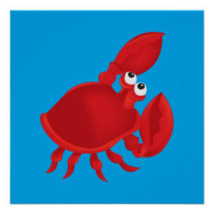 Cartoon krab perfect poster