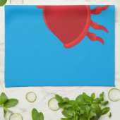 Cartoon krab theedoek (Gevouwen)