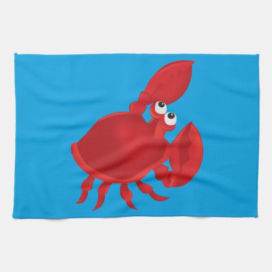 Cartoon krab theedoek (Horizontaal)