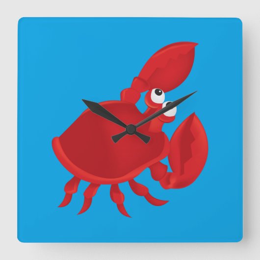 Cartoon krab vierkante klok (Voorkant)