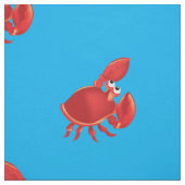 Cartoon Krab Vis Print Patroon Stof (Swatch)