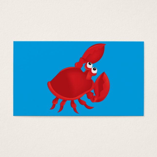 Cartoon krab visitekaartje (Voorkant)
