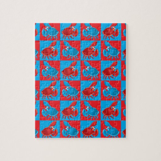 Cartoon krabmozaïek legpuzzel (Verticaal)