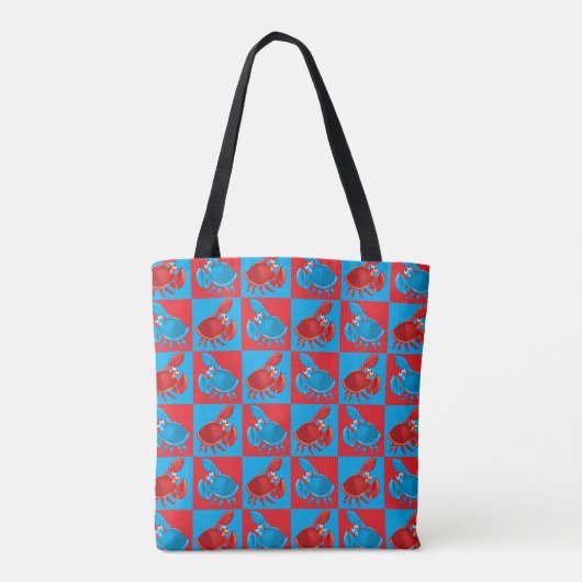 Cartoon krabmozaïek tote bag (Achterkant)