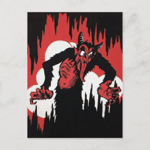 Cartoon Krampus Briefkaart