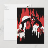  Cartoon Krampus Briefkaart (Voorkant / Achterkant)