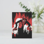 Cartoon Krampus Briefkaart (Staand voorkant)