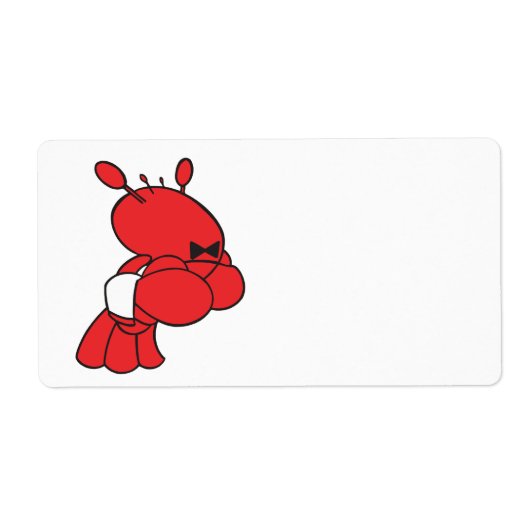 cartoon kreeft etiket (Voorkant)