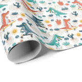 Cartoon Krokodil:  dierenbehang Cadeaupapier (Rol Hoek)