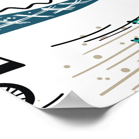 Cartoon Krokodil:  dierenbehang Poster (Hoek)