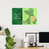 Cartoon Krokodil Poster Print (Thuiskantoor)