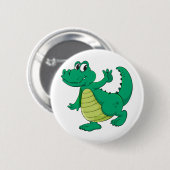 Cartoon krokodil ronde button 5,7 cm (Voorkant /achterkant)