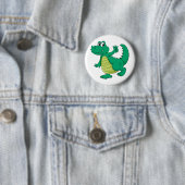 Cartoon krokodil ronde button 5,7 cm (In situ)