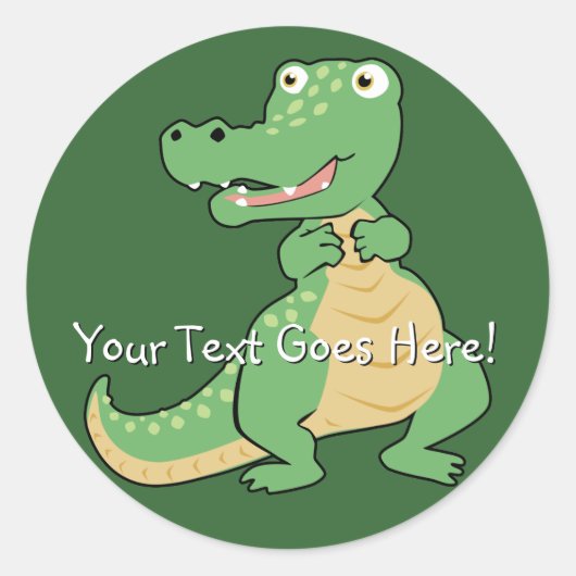Cartoon Krokodil Sticker (Voorkant)