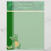 Cartoon Krokodile Letterhead Stationery (Voorkant)