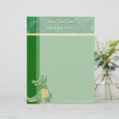 Cartoon Krokodile Letterhead Stationery (Staand voorkant)