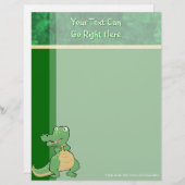 Cartoon Krokodile Letterhead Stationery (Voorkant / Achterkant)