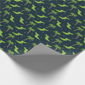 Cartoon Krokodillen: Alligator palmen patroon. Cadeaupapier (Hoek)