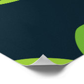 Cartoon Krokodillen: Alligator palmen patroon. Poster (Hoek)