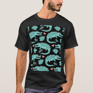 Cartoon krokodillen, schattig naadloos patroon. t-shirt