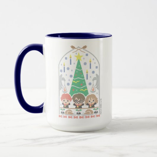 Cartoon Kruissteek HOGWARTS™ Kerstfeest Mok (Links)