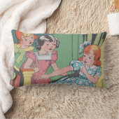 Cartoon Kunst van kleine meisjes Kussen (Deken)