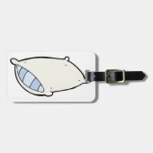 Cartoon kussen met reus bagagelabel (Voorkant horizontaal)