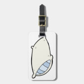 Cartoon kussen met reus bagagelabel (Voorkant verticaal)