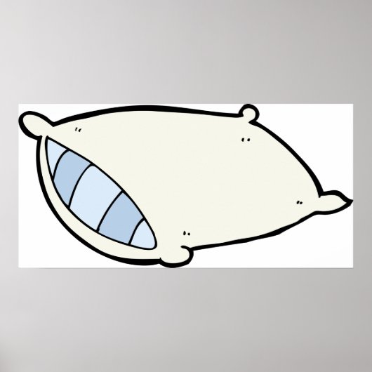 Cartoon kussen met reus poster (Voorkant)