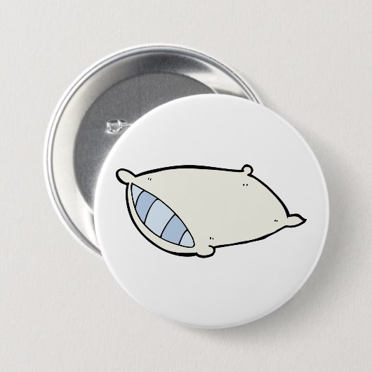 Cartoon kussen met reus ronde button 7,6 cm (Voorkant /achterkant)
