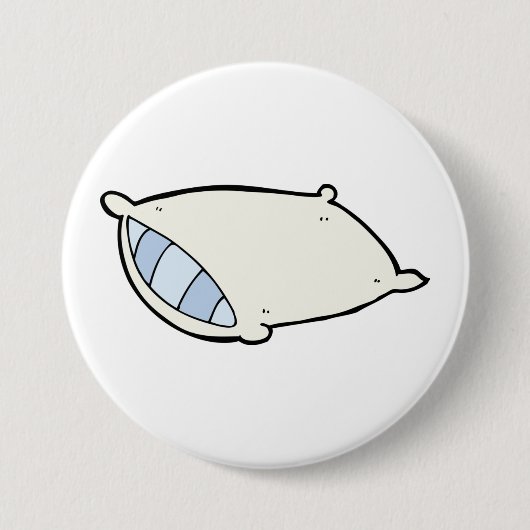 Cartoon kussen met reus ronde button 7,6 cm (Voorkant)