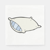 Cartoon kussen met reus servet (Voorkant)