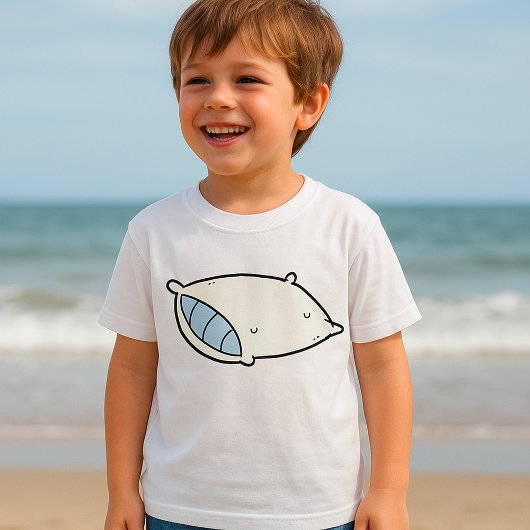 Cartoon kussen met reus t-shirt