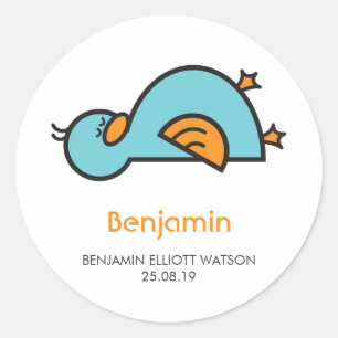 Cartoon Kute Ducking New Baby Gift Label Sticker