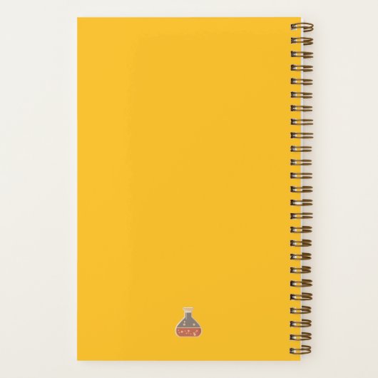 Cartoon Lab Assistant Notitieboek (Achterkant)