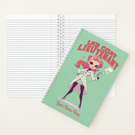 Cartoon Lab Assistant Notitieboek (Binnen)