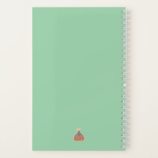 Cartoon Lab Assistant Notitieboek (Achterkant)