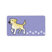 Cartoon Labrador Retriever Etiket (Voorkant)