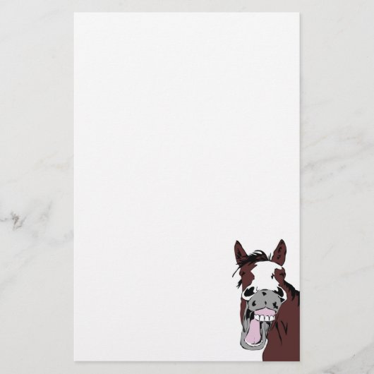 Cartoon Lachen Paard Fun Briefpapier (Voorkant)
