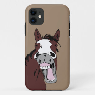 Cartoon Lachend Paard Humor Fun Kantoor Case-Mate iPhone Case