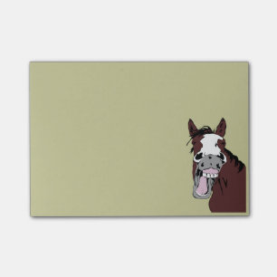 Cartoon Lachend Paard Humor Fun Kantoor Gift Post-it® Notes