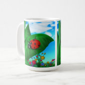 Cartoon Lady Bug Koffiemok (Voorkant links)