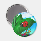 Cartoon Lady Bug Magneet (Voorkant / Achterkant)