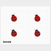 Cartoon Lady Bug Rechthoekige Sticker (Vel)