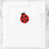 Cartoon Lady Bug Rechthoekige Sticker (Tas)