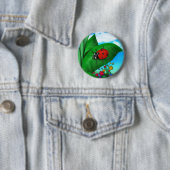 Cartoon Lady Bug Ronde Button 5,7 Cm (In situ)