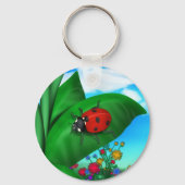 Cartoon Lady Bug Sleutelhanger (Voorkant)