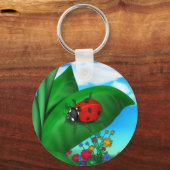 Cartoon Lady Bug Sleutelhanger (Voorkant)